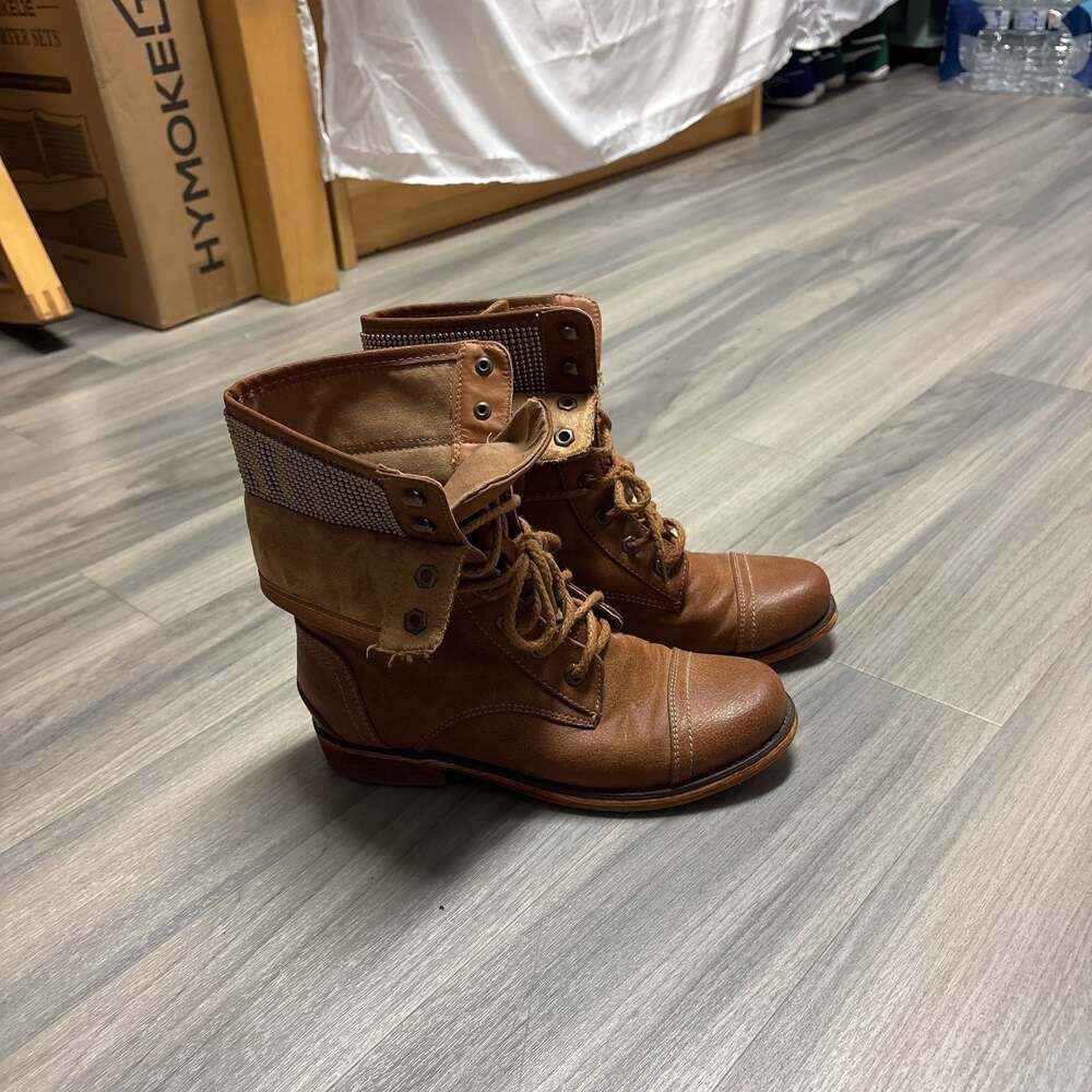 Crown Vintage Marley Combat Boots